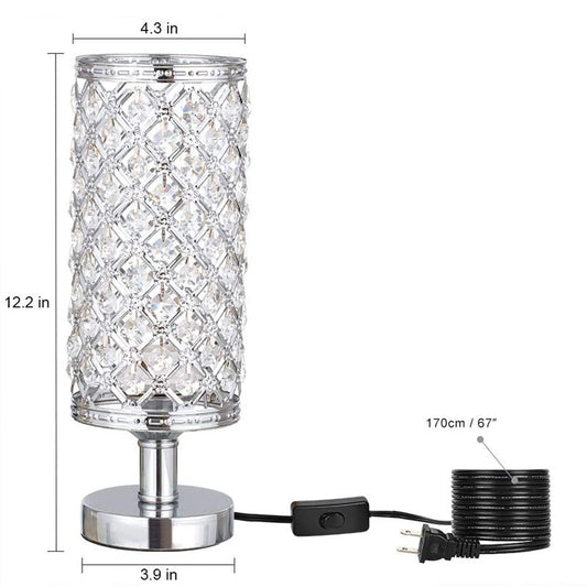 Lámpara de Mesa de Cristal Moderno con Diseño Elegante para Dormitorio y Sala - Image 2