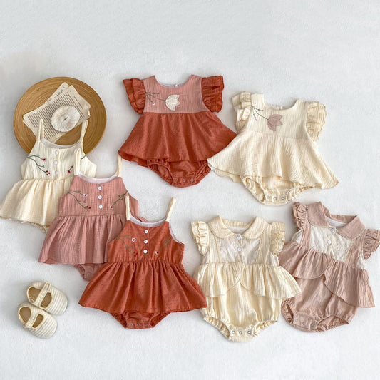 Vestido Princesa Niña Verano con Bordado Coreano - Enterizo Elegante - Image 2