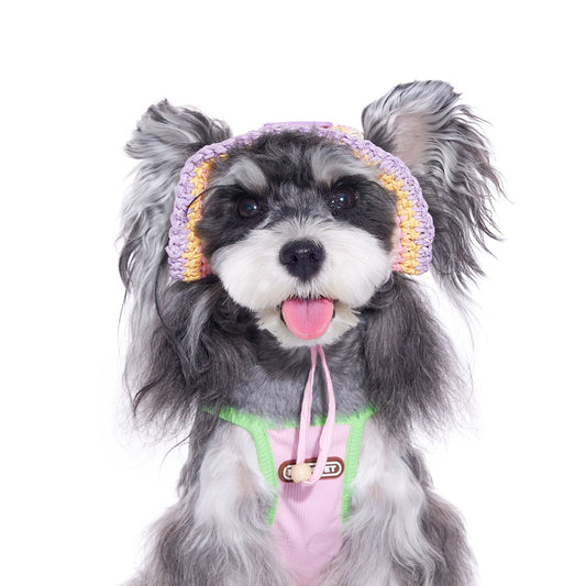 Sombrero Tejido para Perros Pequeños - Protección Solar Verano - Image 2