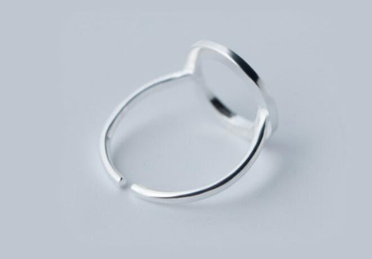 Anillo de Plata 925 con Diseño Geométrico Circular - Image 2