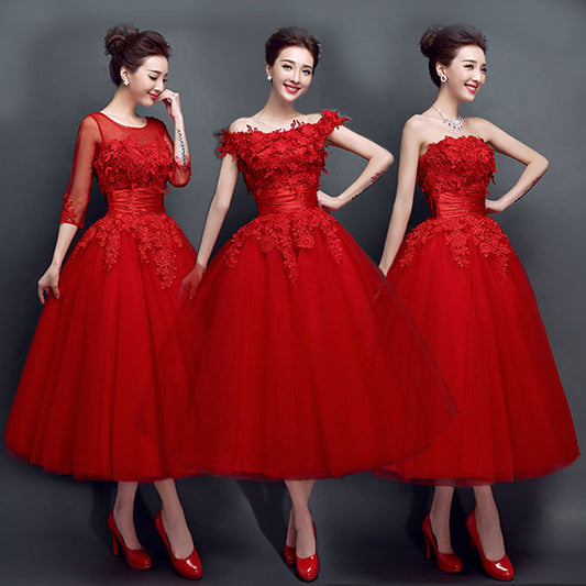 Vestido de Noche Elegante con Encaje para Bodas - Image 2