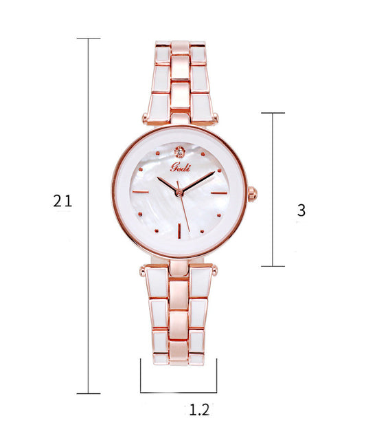 Reloj de Pulsera Coreano Minimalista para Mujer - Cuarzo Blanco Trendy - Image 2