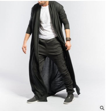 Abrigo Trench Largo Slim Fit Casual para Hombre - Image 2