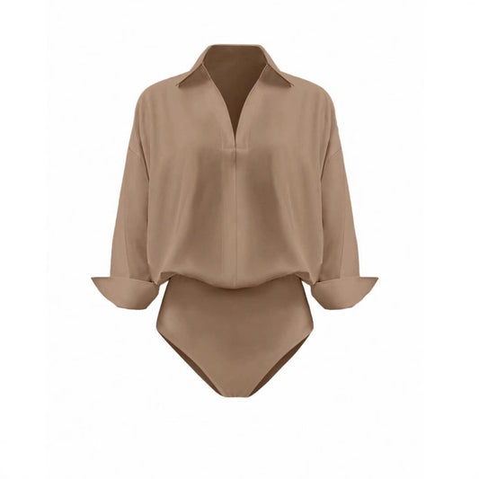 Blusa Entallada Cuello Mao Manga Tres Cuartos para Mujer - Image 2
