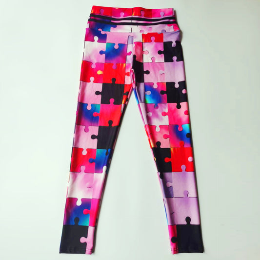 Leggings Deportivos de Cintura Alta con Costuras Explosivas para Yoga y Running - Image 2