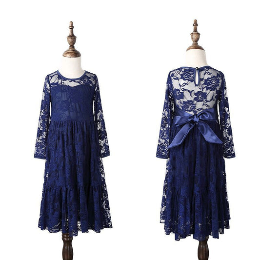 Vestido Princesa con Encaje y Estampado de Rosas - Image 2