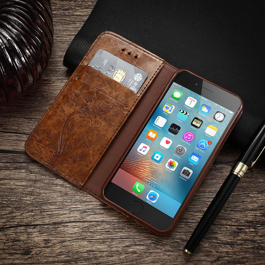 Funda Tipo Libro de Cuero Retro Lujo Compatible con iPhone y Samsung Galaxy - Image 2