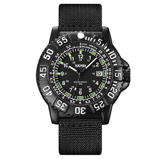 Reloj de Cuarzo Luminoso para Hombre con Calendario y Correa de Nylon - Image 2