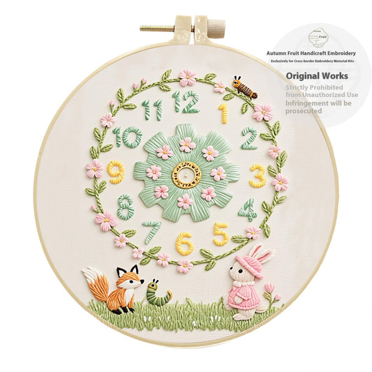 Kit DIY Reloj Decorativo con Bordado - Manualidad Creativa Hecha a Mano - Image 2