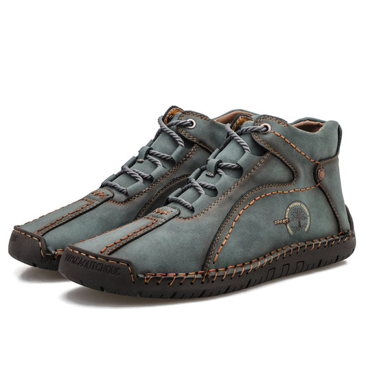 Zapato Plano de Cuero Genuino con Punta Redonda y Tacón Bajo - Image 2