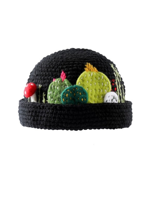 Gorro Tejido a Mano con Diseño de Suculenta - Image 2