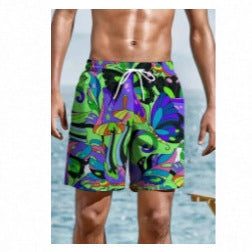Shorts Casuales con Estampado Geométrico para Hombre - Image 2