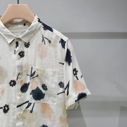 Camisa Suelta Estampado Floral para Hombre - Image 2