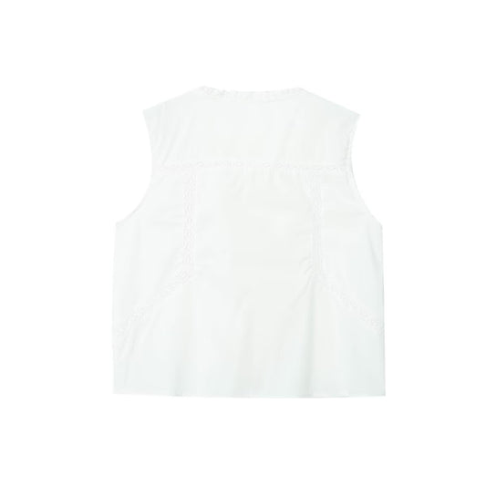 Blusa Sin Mangas Elegante Diseño Europeo Versátil - Image 2