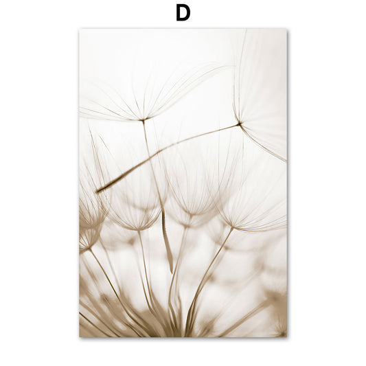 Cuadro Decorativo Flores Silvestres en Lienzo - Diente de León Blanco para Sala - Image 2