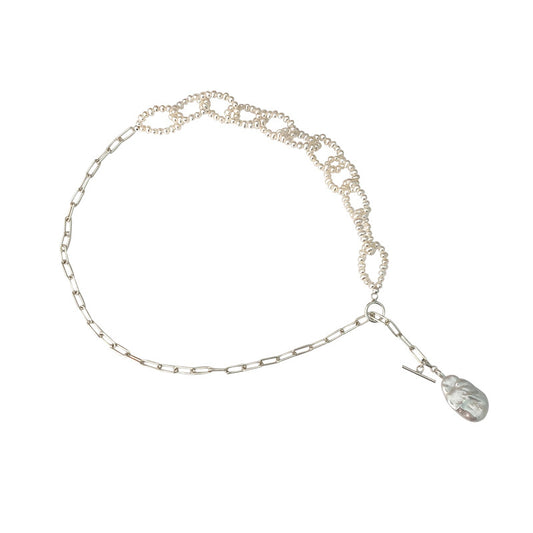 Collar Colgante de Perla Barroca Agua Dulce en Plata 925 - Image 2