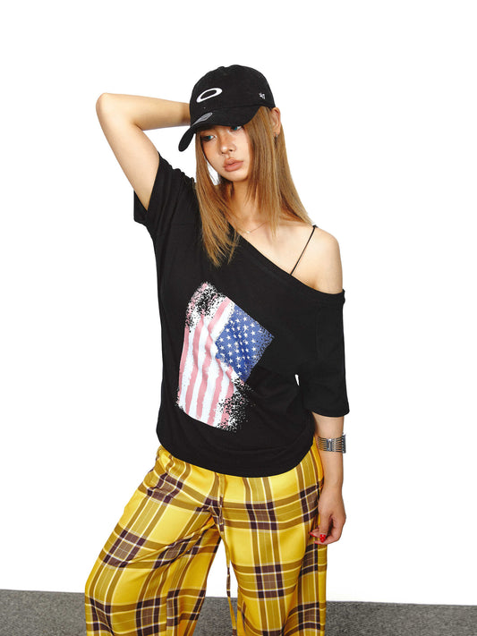 Camiseta Estampada con Bandera para Mujer - Image 2