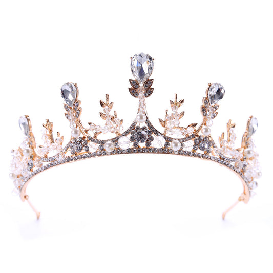 Corona Nupcial de Espiga de Trigo Artesanal con Diamantes - Image 2