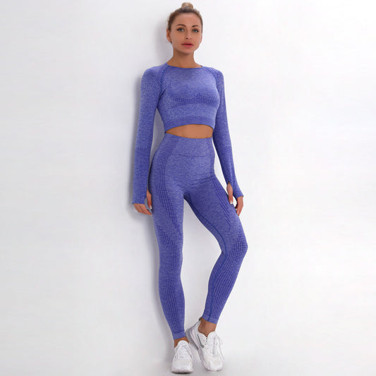 Conjunto Deportivo Ajustado con Estampado Jacquard de Puntos - Image 2