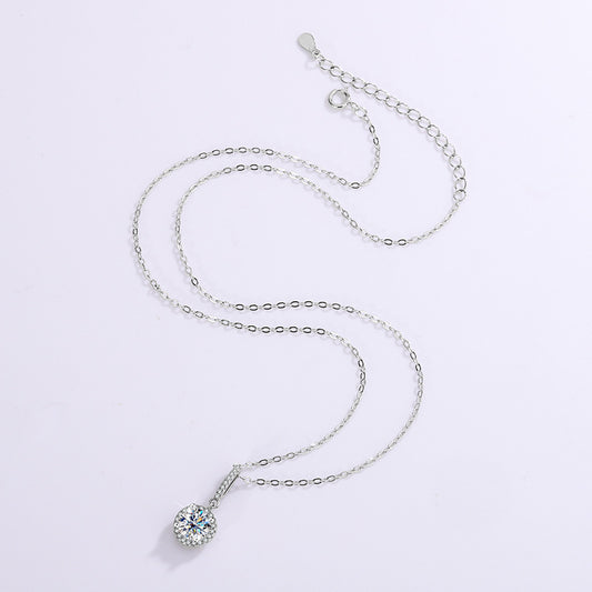 Colgante de Plata 925 con Moissanita de Quilate: Diseño Copo de Nieve con Garra Seis Puntas - Image 2