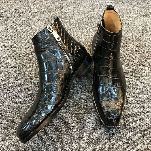 Botas de Cuero PU para Hombre con Cierre Lateral - Estilo Business Casual - Image 2