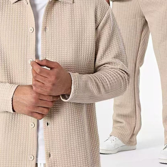 Blazer Antiarrugas a Cuadros con Solapa Clásica - Image 2