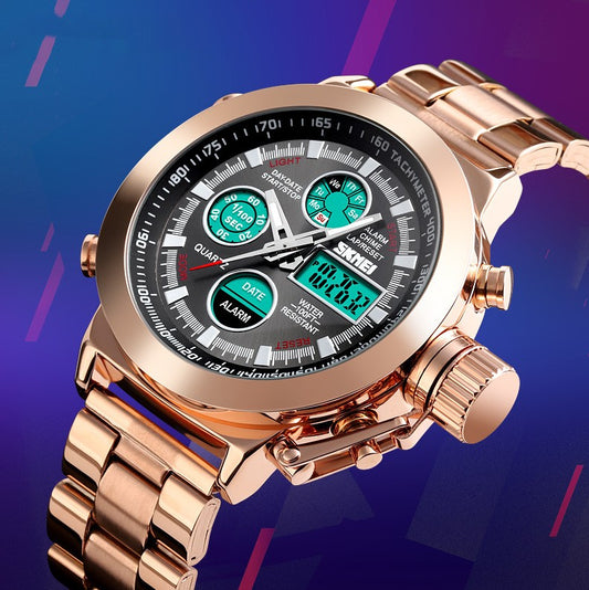 Reloj Deportivo Skmei para Hombre - Acero Inoxidable Resistente al Agua - Image 2