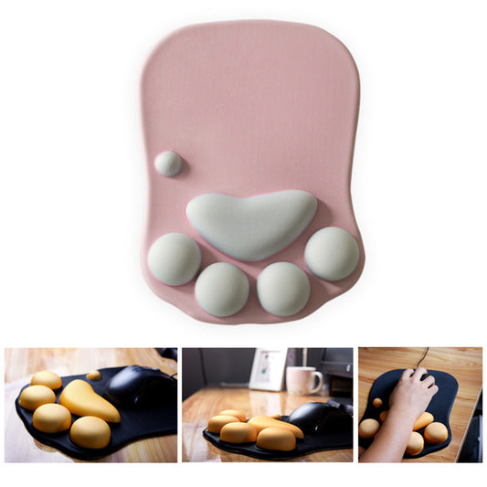 Mousepad con Soporte para Muñeca y Diseño de Patitas de Gato - Image 2