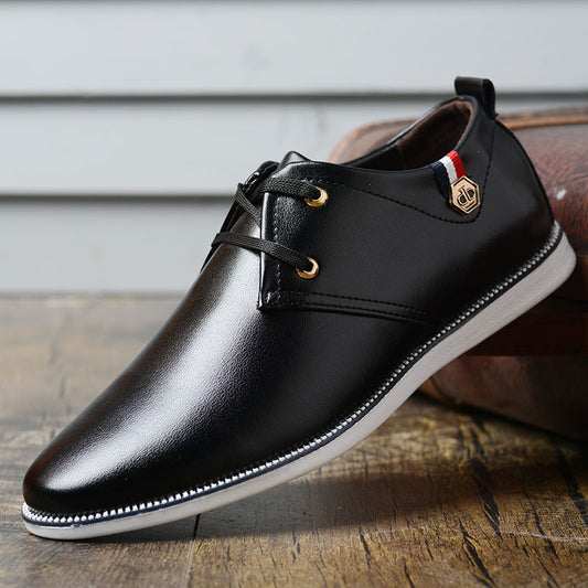 Zapatos de Cuero Transpirable para Hombre con Suela Suave y Refuerzo de Tendón - Image 2