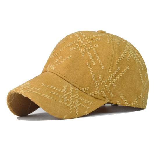 Gorra de Béisbol de Algodón Denim Lavado con Detalles Perforados - Image 2