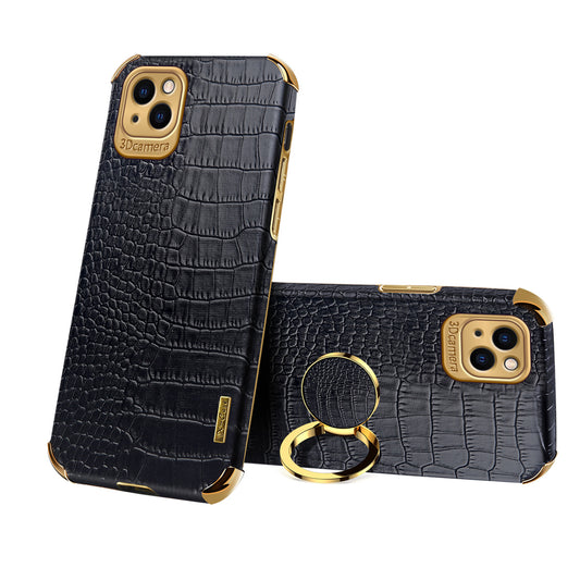 Funda Protectora para Teléfono con Anillo y Acabado Cromado - Image 2
