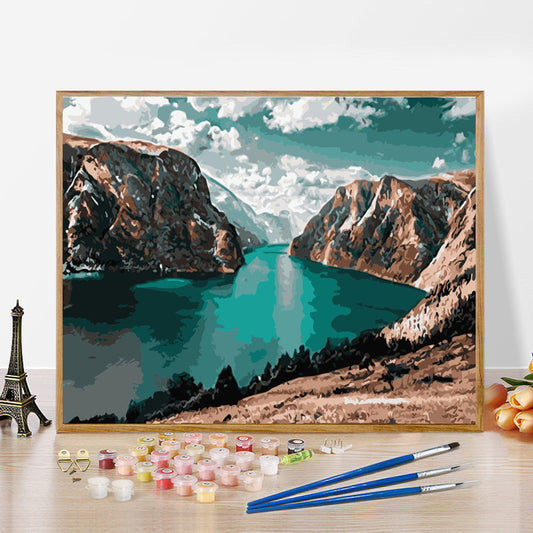 Cuadro Decorativo Paisaje Óleo Pintado a Mano para Dormitorio - Image 2