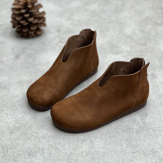 Botas Cortas de Cuero Vintage Artesanales para Mujer - Image 2