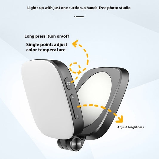 Luz de Relleno Magnética para Selfies con Espejo de Maquillaje Integrado - Image 2