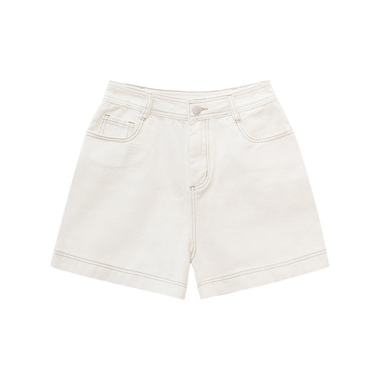Shorts de Trabajo Casual para Mujer con Detalles en Contraste y Pierna Ancha - Image 2
