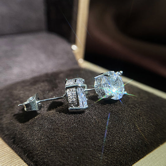Aretes de Circonita Redonda para Mujer - Elegancia Clásica - Image 2