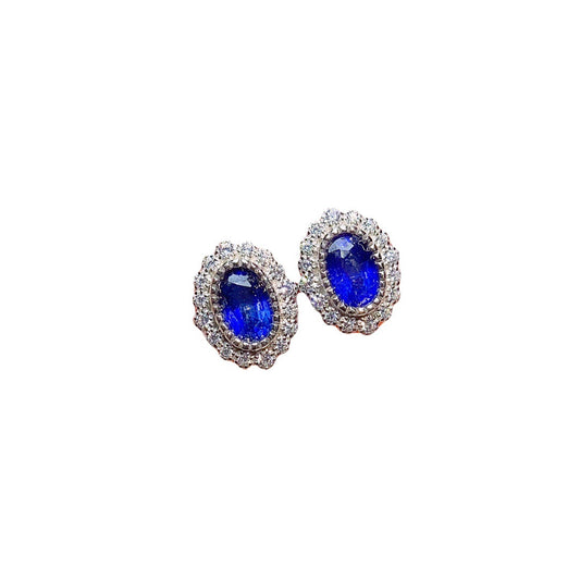 Aretes de Zafiro Natural con Plata S925 - Elegancia Auténtica - Image 2