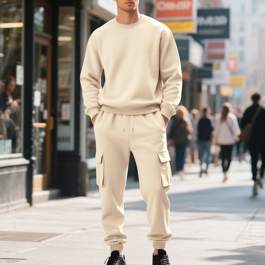 Conjunto Deportivo Hombre Sudadera y Pantalón Oversize Cuello Redondo - Image 2