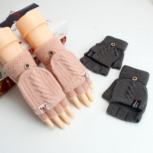 Guantes Tejidos de Lana Fina sin Dedos - Diseño Clásico - Image 2