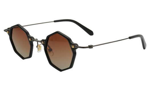 Gafas de Sol Polarizadas Geométricas Retro - Estilo Poligonal Vintage - Image 2