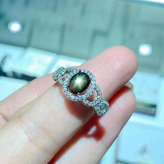 Anillo de Zafiro Estrella Natural para Mujer - Image 2