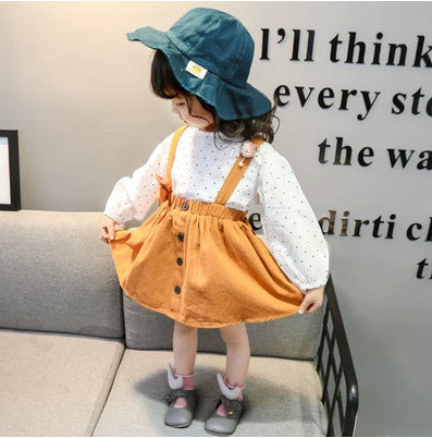 Vestido Princesa Coreano para Niña con Tirantes Ajustables - Image 2