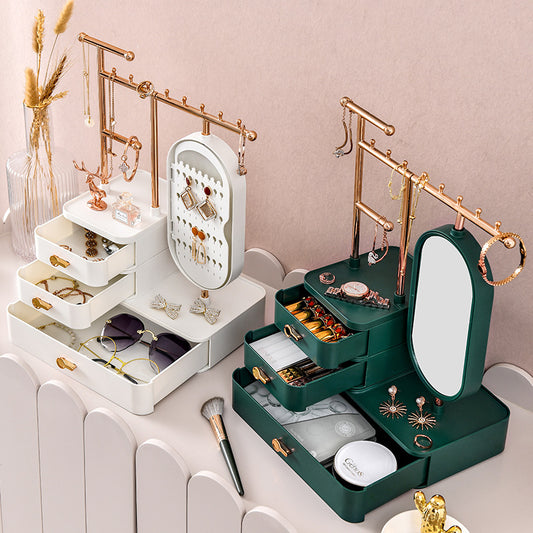 Organizador de Cosméticos con Espejo - Caja de Almacenamiento Multifuncional Premium - Image 2