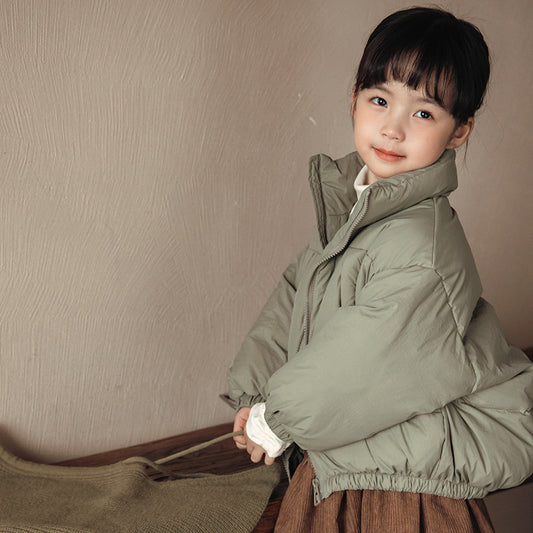 Abrigo Acolchado con Gorro Tejido para Niños - Colección Otoño Invierno - Image 2