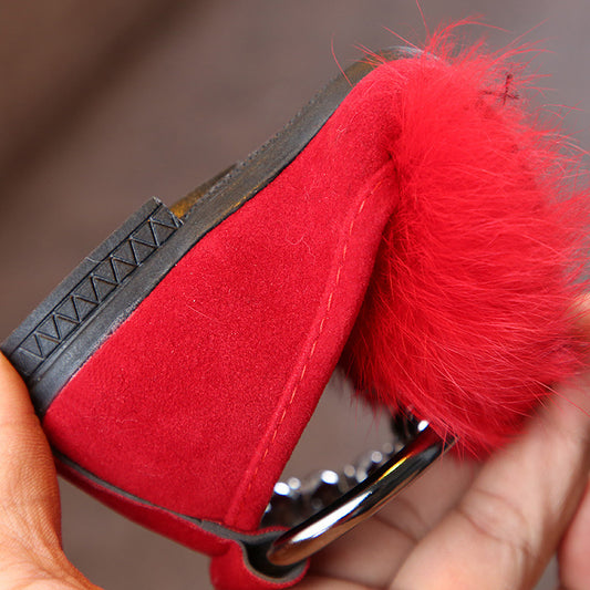 Zapatos Princesa para Niñas con Moño y Detalles de Pelaje - Image 2