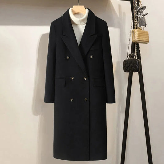 Abrigo de Lana Gris Suelto para Mujer - Versátil y Cómodo - Image 2