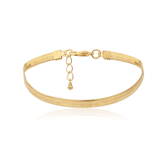 Pulsera Cadena Hueso de Serpiente - Diseño Minimalista Metal Texturizado - Image 2