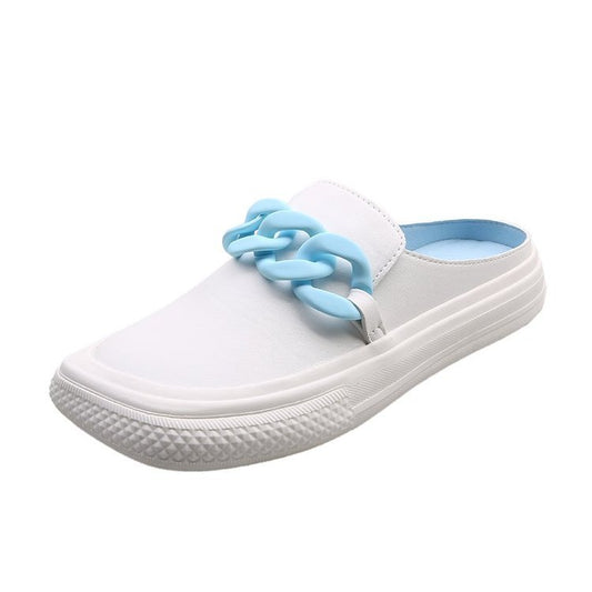 Zapatillas Blancas Minimalistas con Suela Convertible para Mujer - Image 2