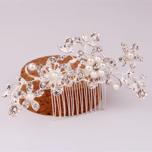 Peine de Novia Perla Diamante Europeo para Accesorios de Boda - Image 2
