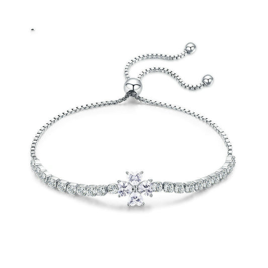 Pulsera de Plata Esterlina con Trébol de Cuatro Hojas - Image 2